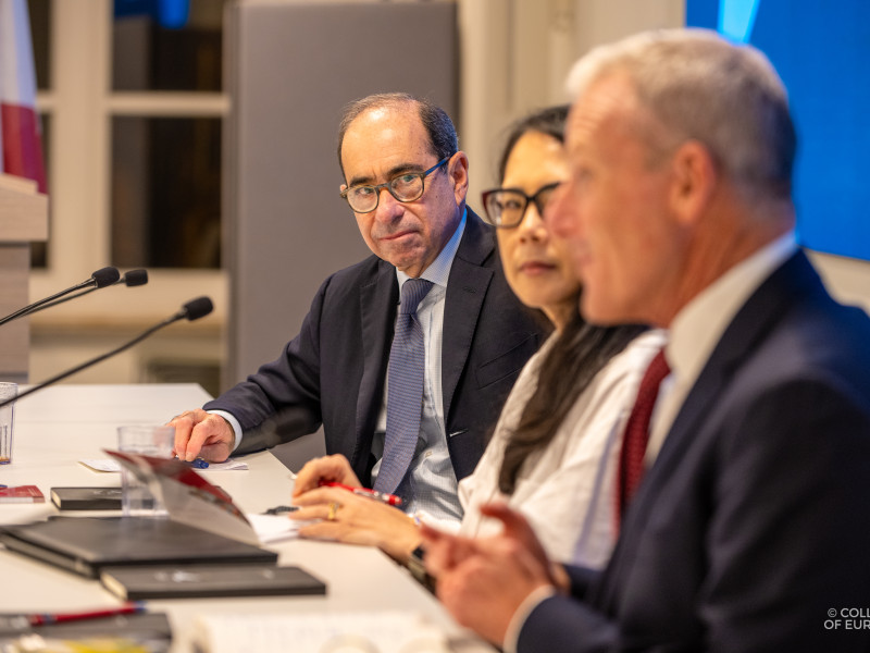 From left to right: Dr Ian Lesser, Chair of Transatlantic Trade and Economy; Prof. Michele Chang, Director, MATA Program; Prof. Michael Koplovsky, Professor, MATA Program.